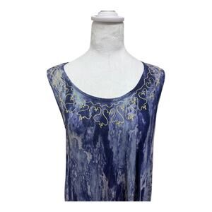 India Boutique Dress Womens Plus Size Rayon Palm Trees Sleeveless Boho Beach 2XL